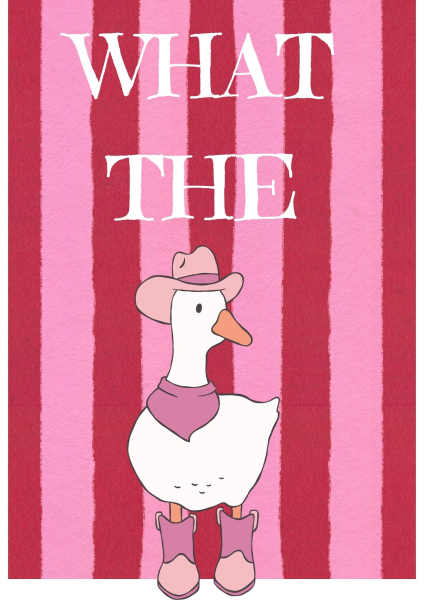 Bügelbild What the Duck Cowgirl Pink
